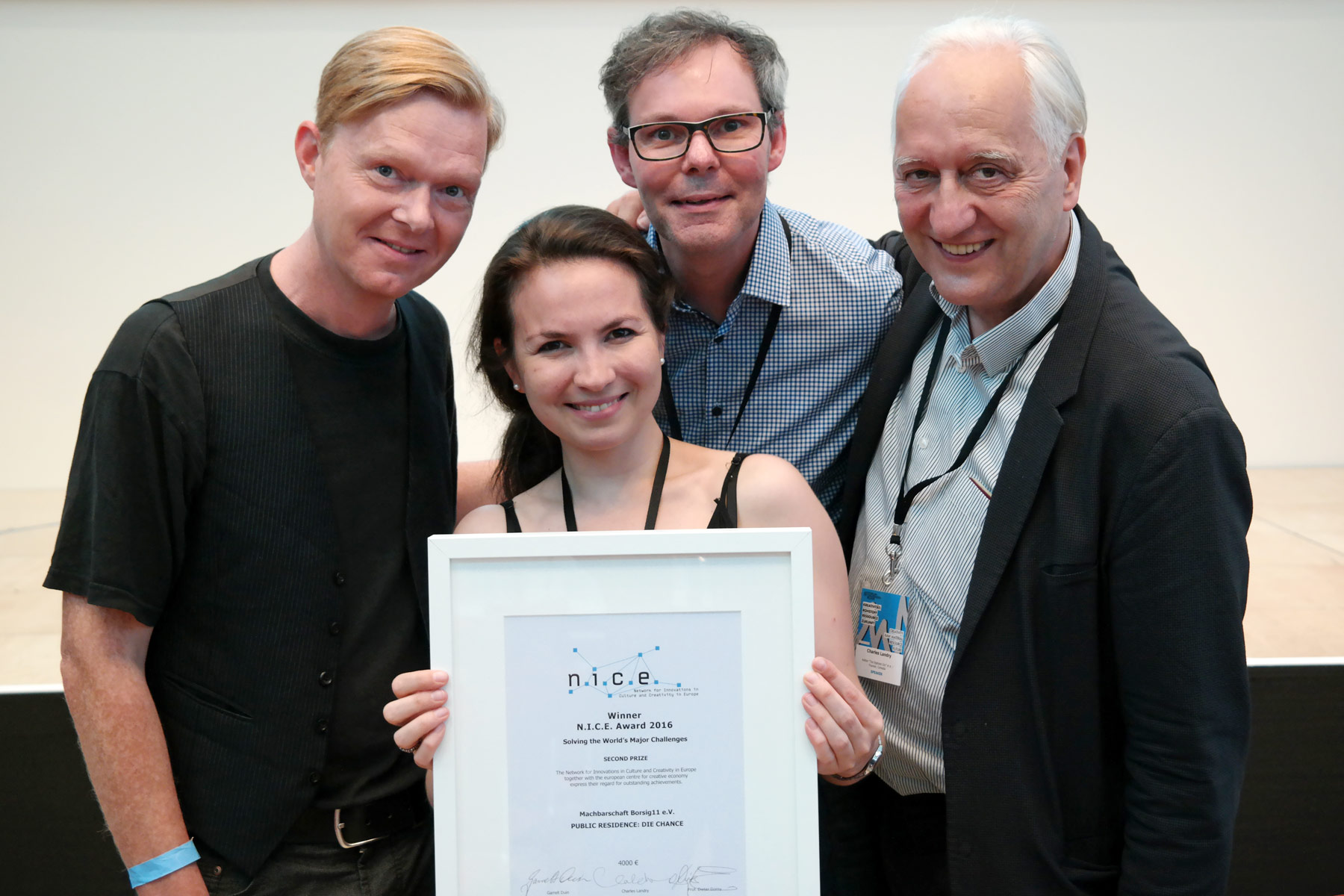 N.I.C.E. award 2016: Borsig11 und Charles Landry